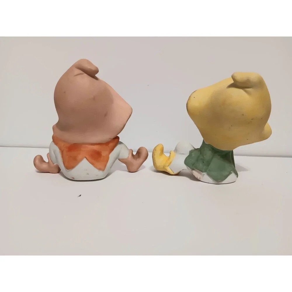 Homco Lot of 2 Pixie Elfies Fairies Ceramic Country Home Decor